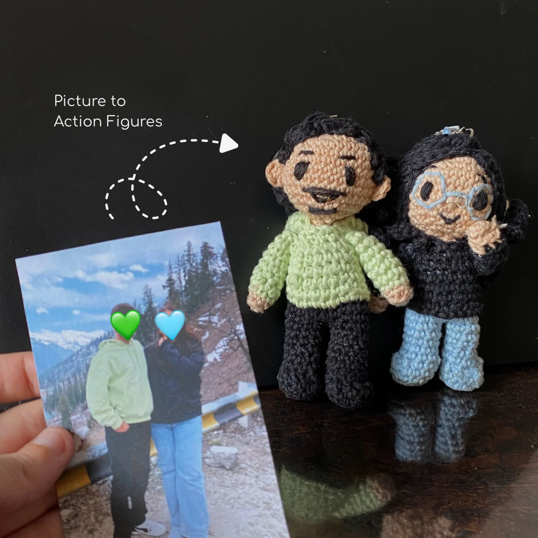 Couple Action Figure | Crochet Keychain