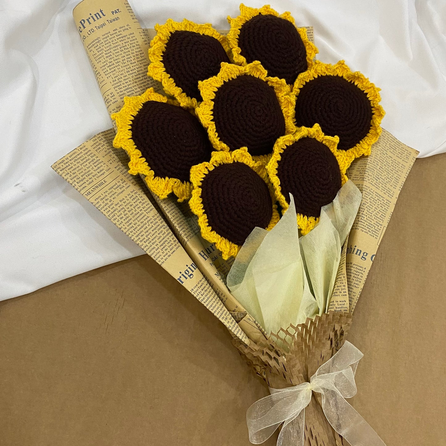 Crochet Sunflower Bouquet