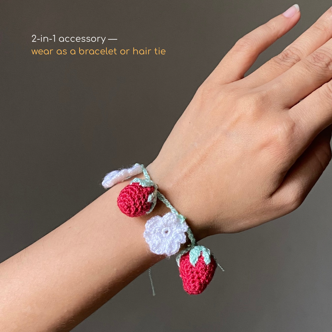 Crochet Bracelet Hair-Bun Tie