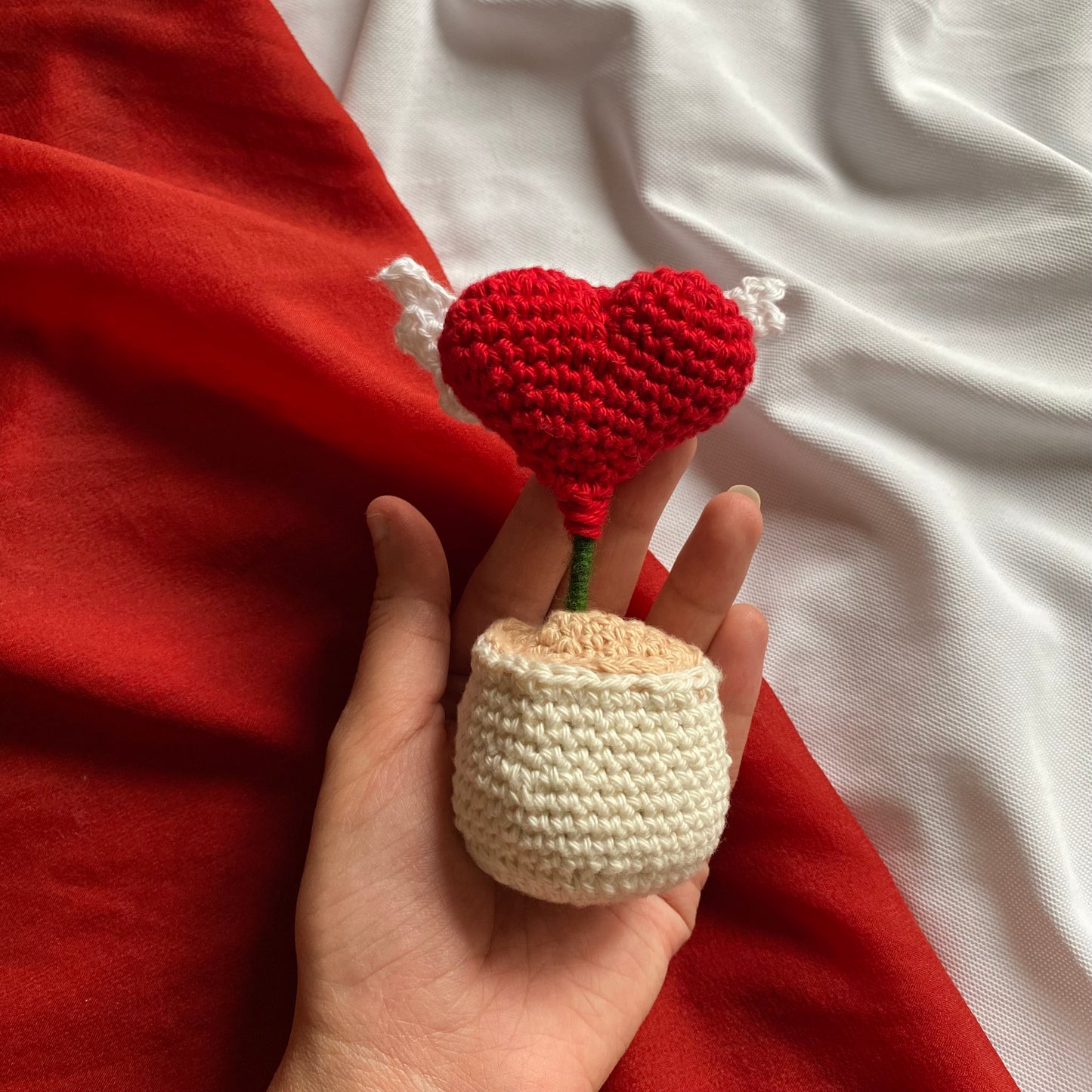 Winged heart pot