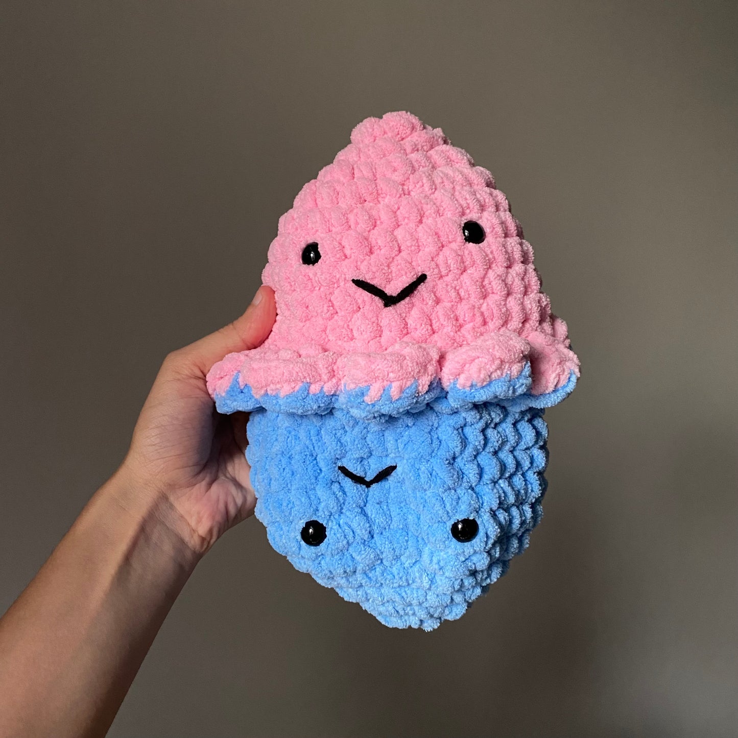 Reversible Octopus Plush | Pink | Blue