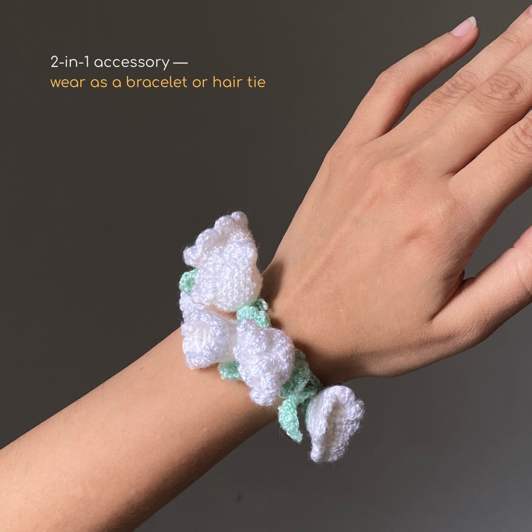 Crochet Bracelet | Hair-Bun Tie