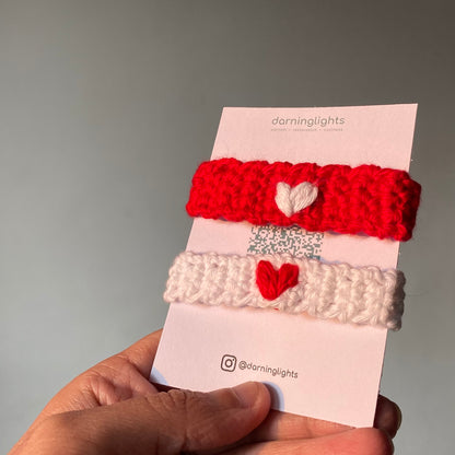 Unbreakable Ties | Crochet Heart Bracelet