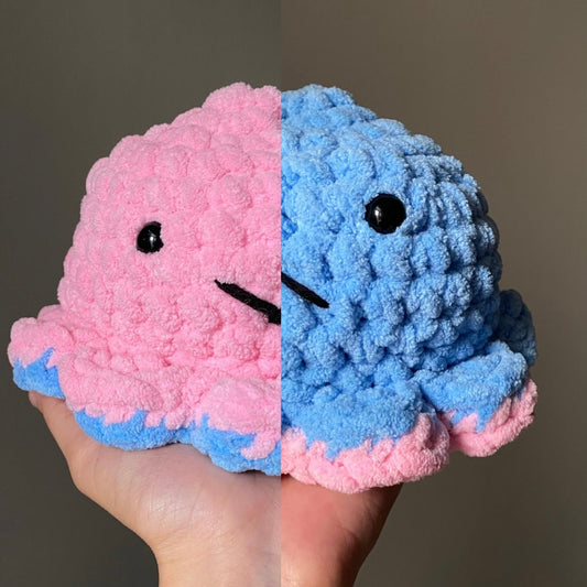 Reversible Octopus Plush | Pink | Blue