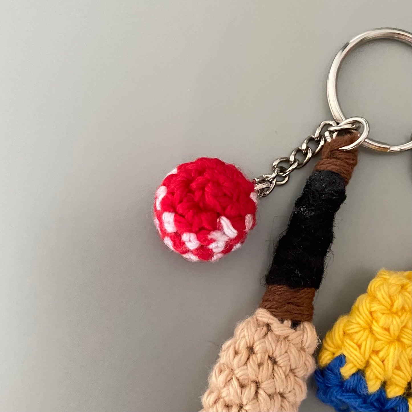 IPL Cricket Crochet Keychain – IPL Jersey | Bat Ball