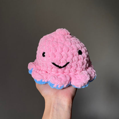 Reversible Octopus Plush | Pink | Blue