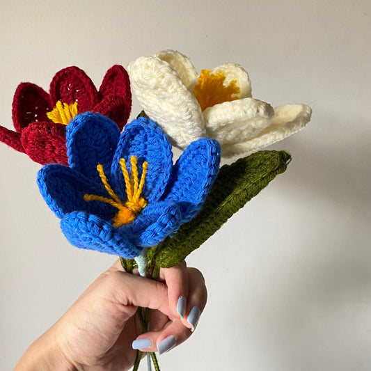 Crochet tulips (open)