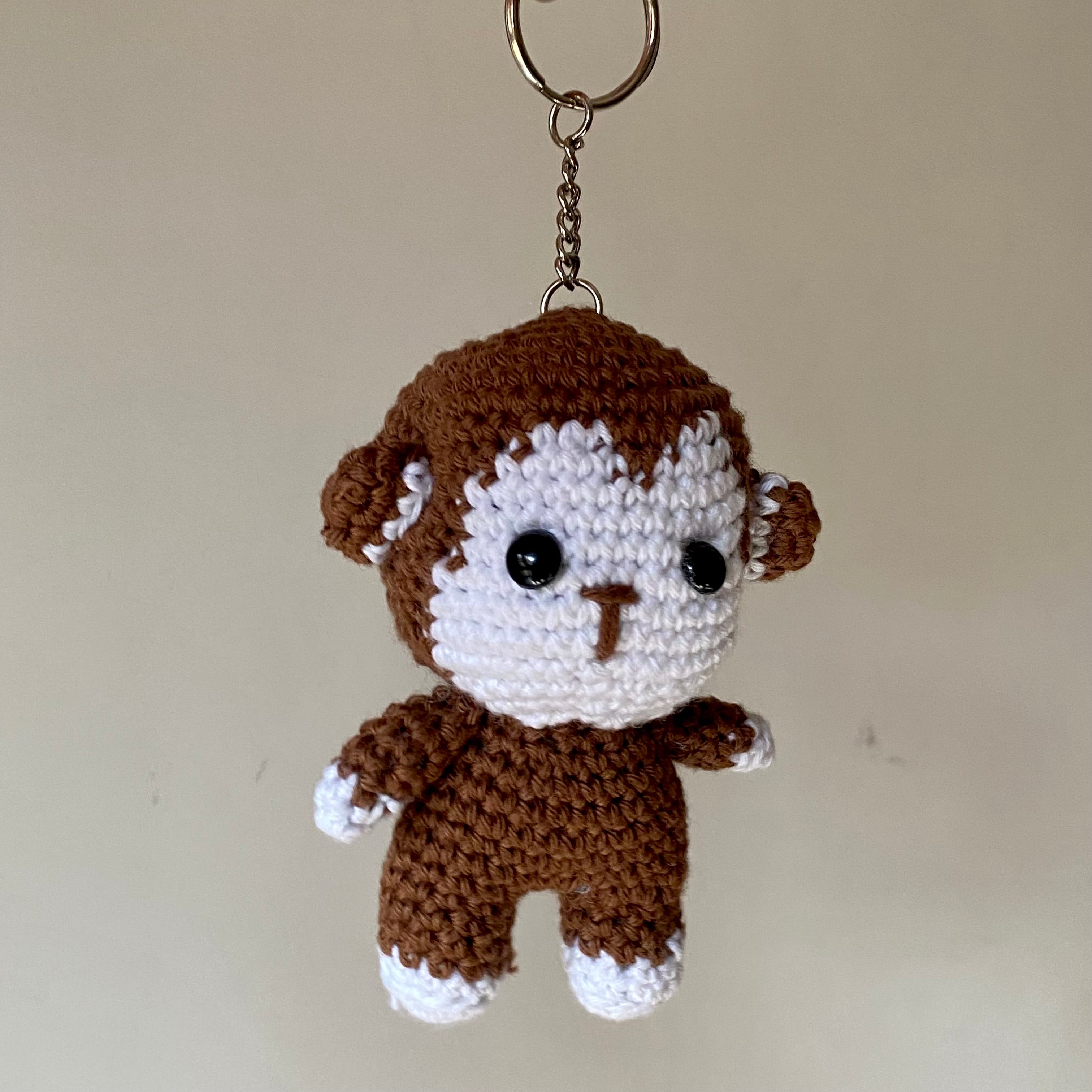 Monkey Key Chain Crochet Monkey Keychain – darninglights