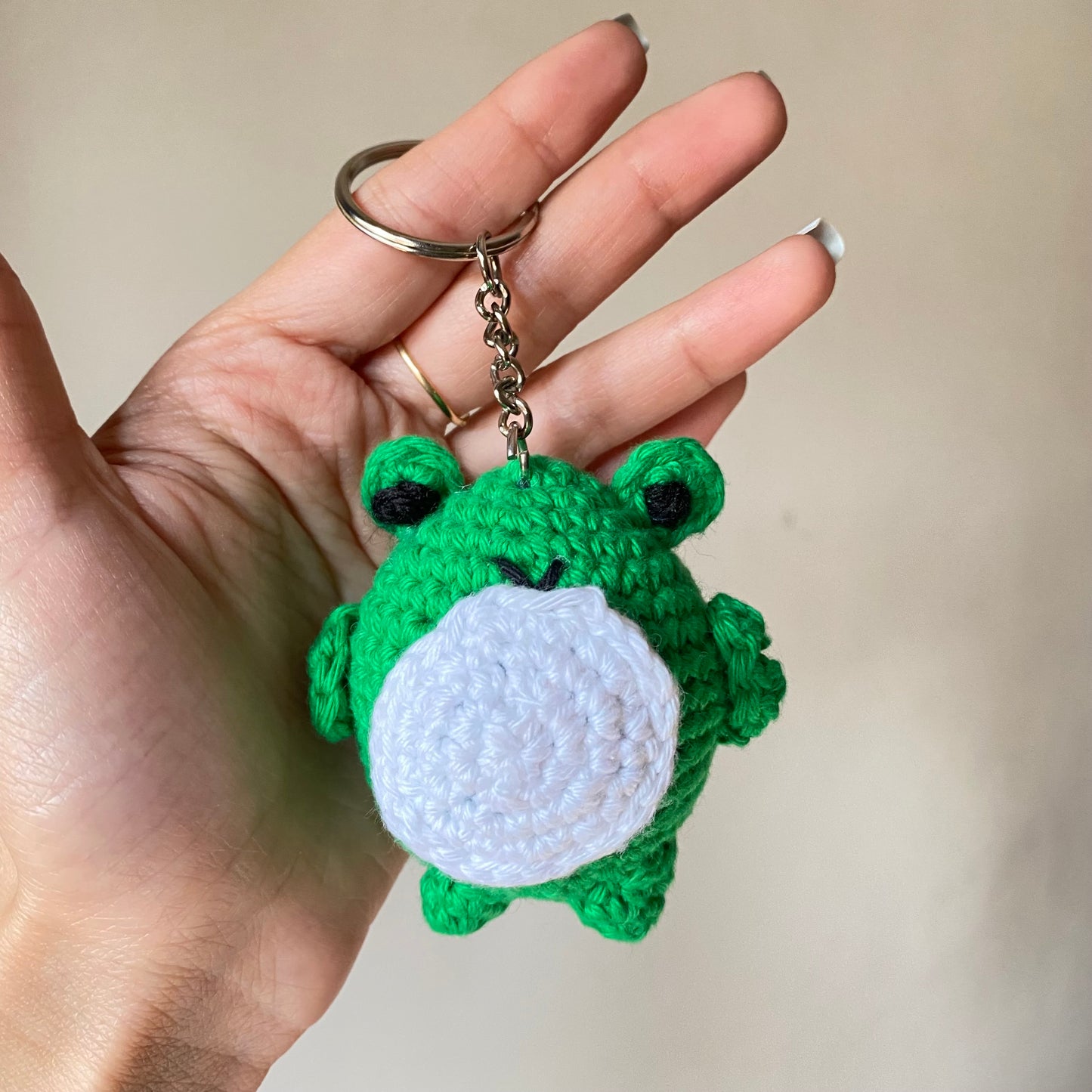 Crochet Frog Keychain