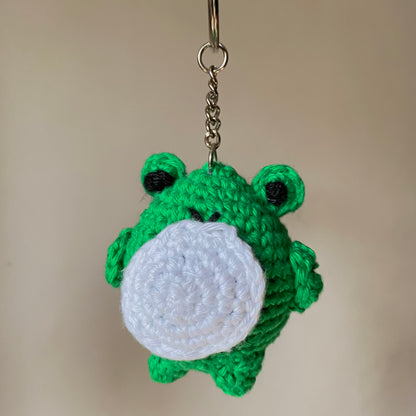 Crochet Frog Keychain