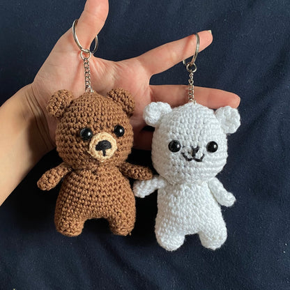 Milk & Mocha - Magnetic Kissing Teddy Keychain