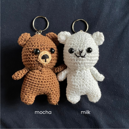Milk & Mocha - Magnetic Kissing Teddy Keychain