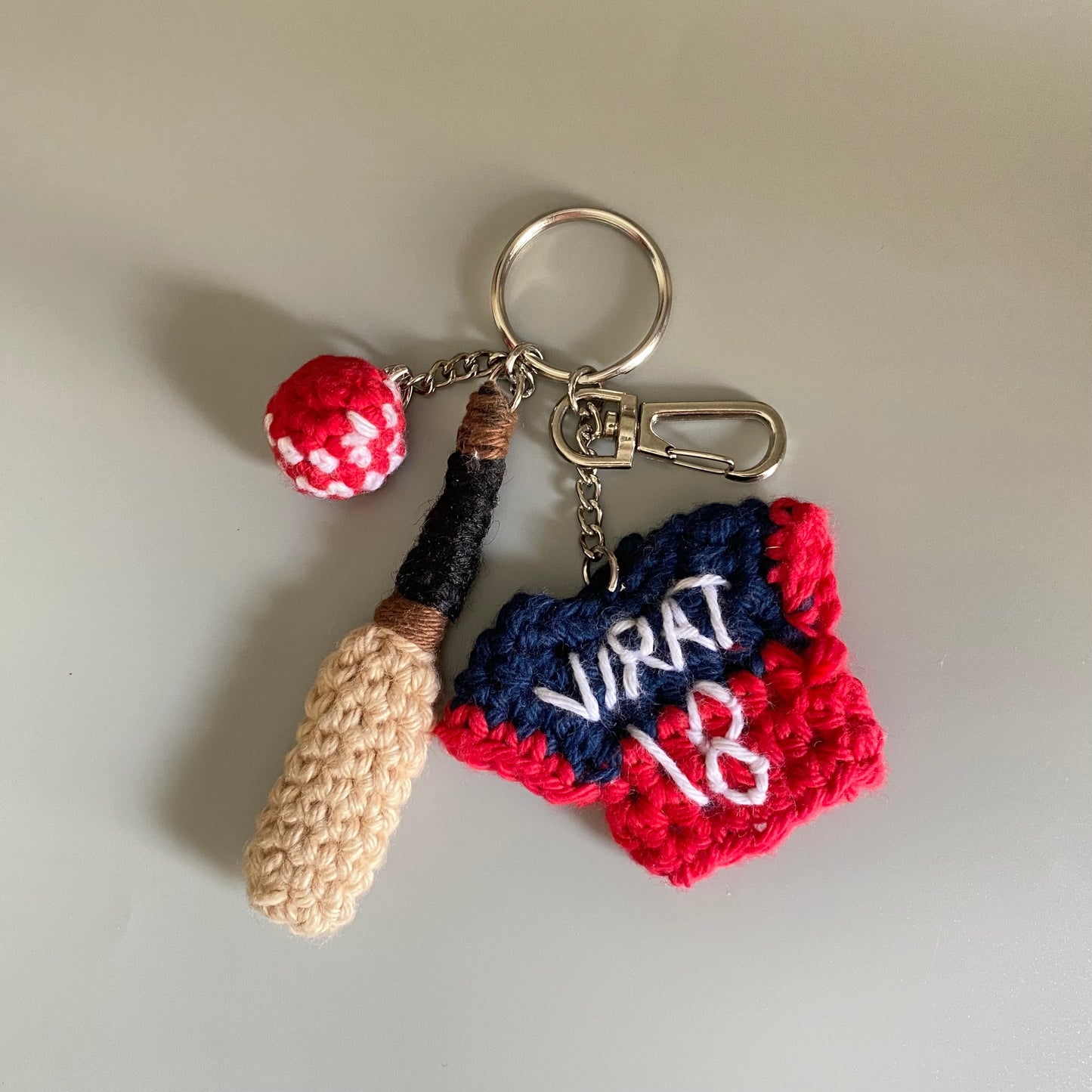 IPL Cricket Crochet Keychain – IPL Jersey | Bat Ball