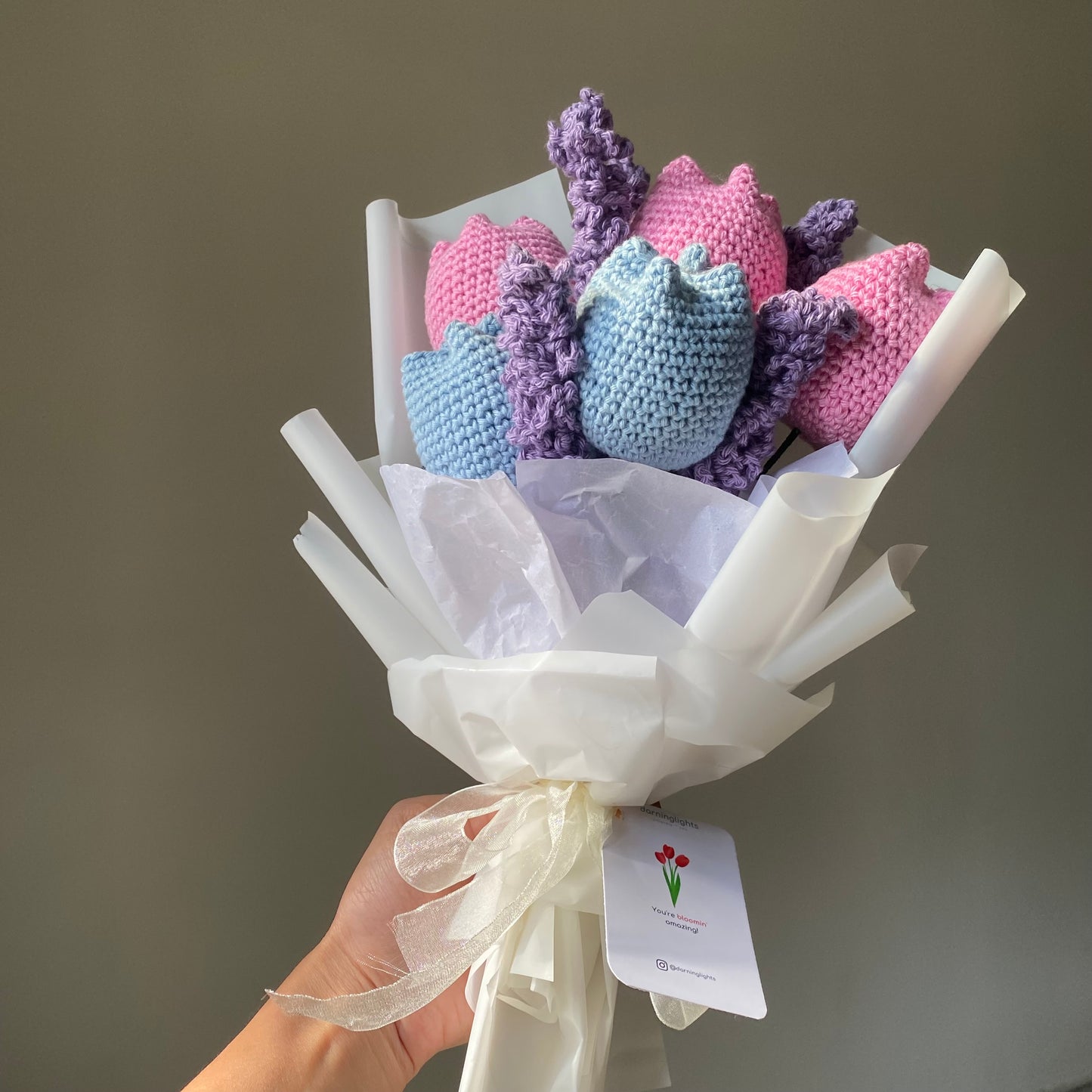 Tulip Whispers | Crochet Tulip Bouquet