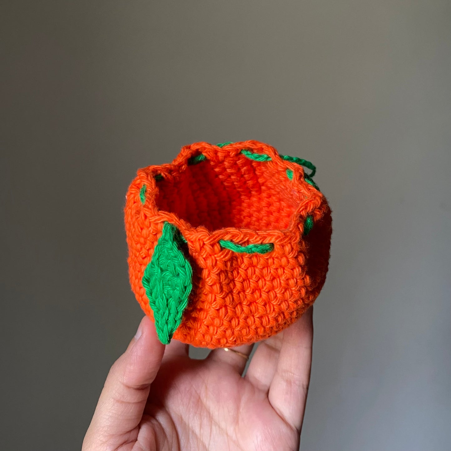Orange Leafy Mini Bag