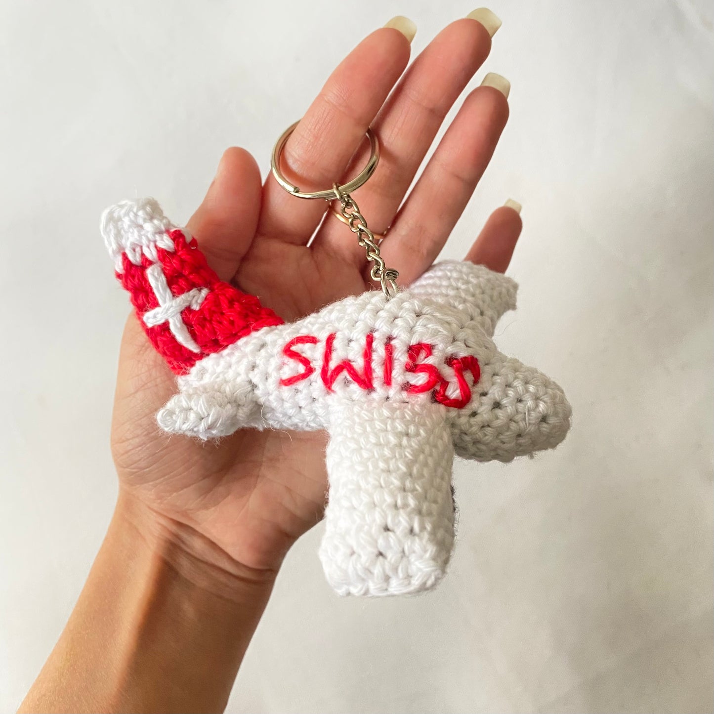 Crochet Airplane Keychain