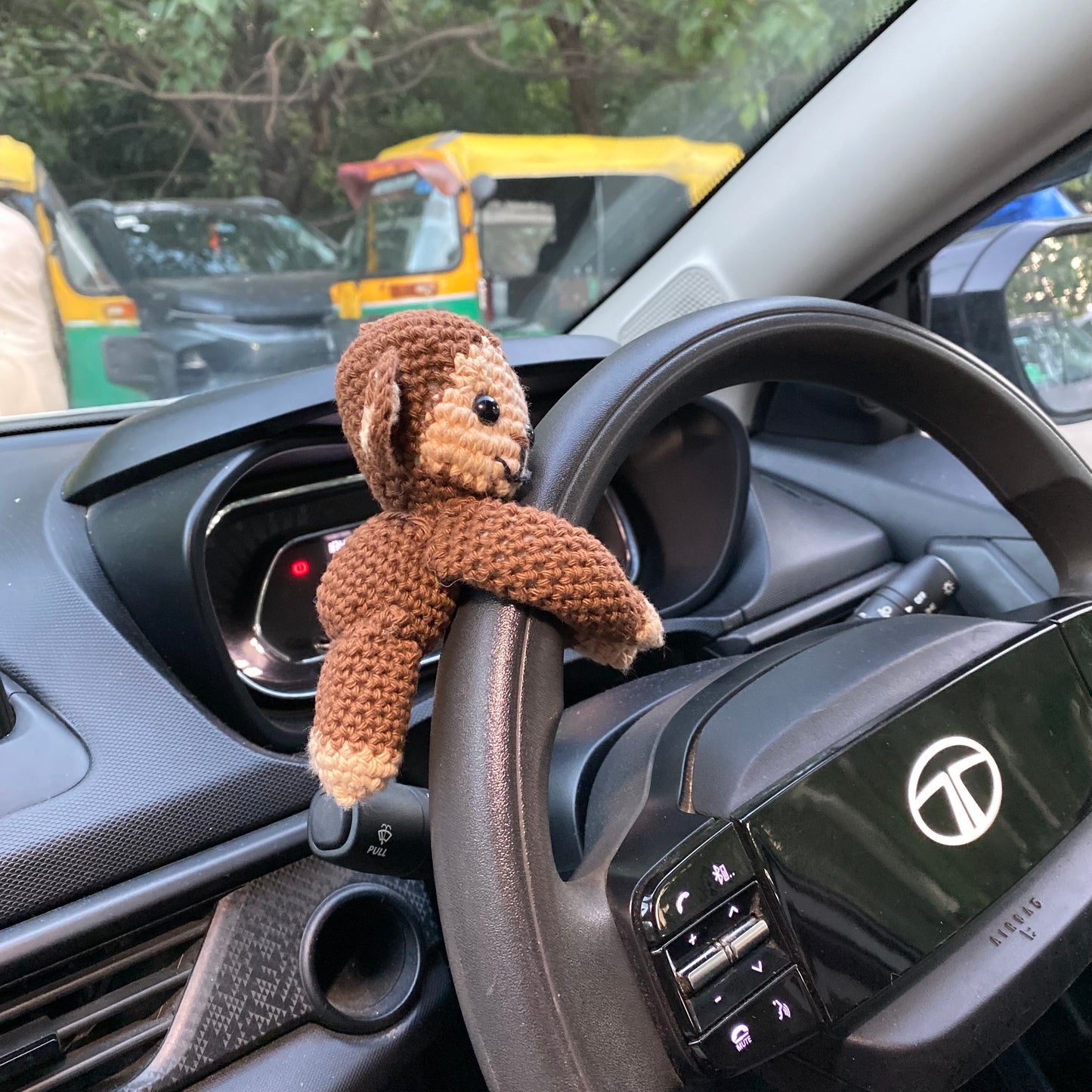Crochet Monkey | Steering Wheel Hugger
