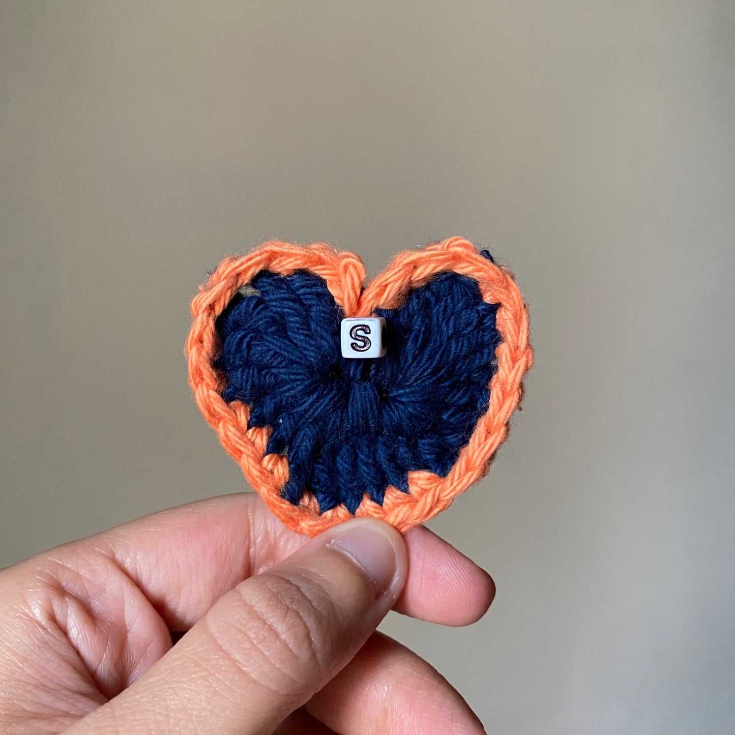 Crochet Heart keychain