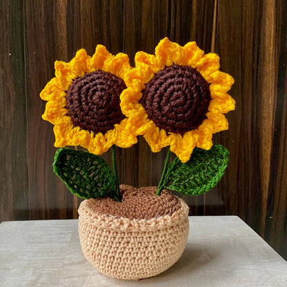 Twin-Sunflower Pot