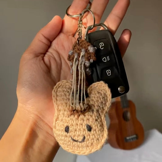 Happy Guitar - Crochet Keychain