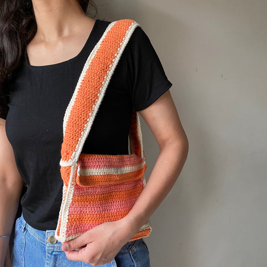 Peach Puff - Crochet Bag