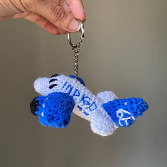 Crochet Airplane Keychain