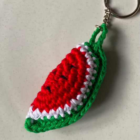 Crochet Watermelon Keychain