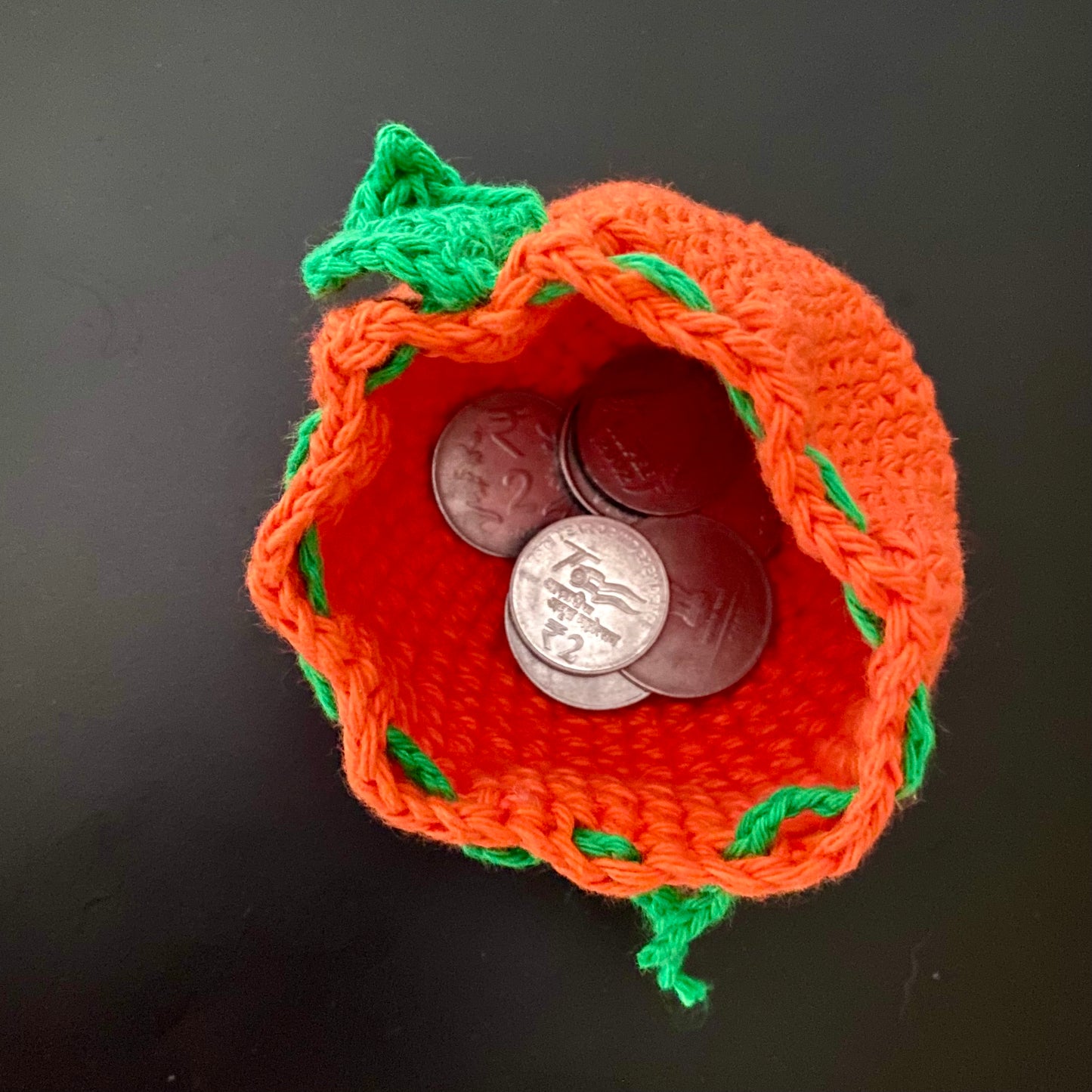 Orange Leafy Mini Bag