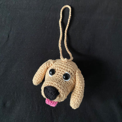Crochet Dog Car Charm