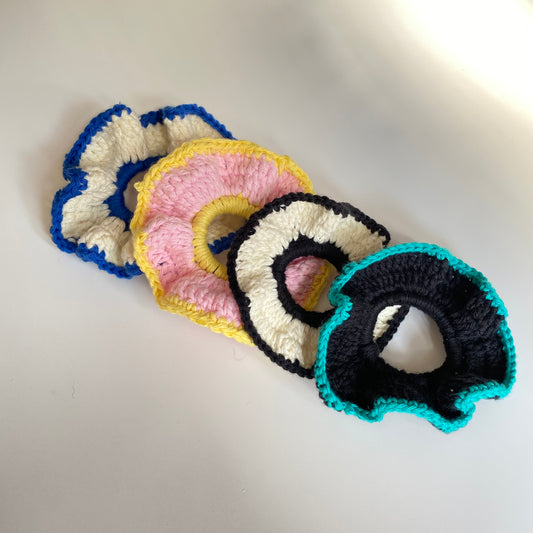 Crochet Scrunchies | Rubber Bands | Hair tie accessory