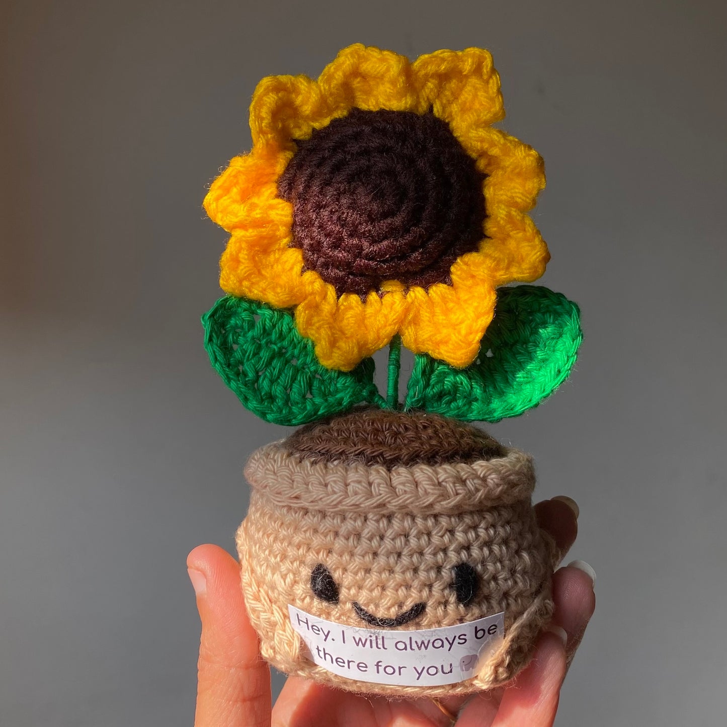 Crochet Sunflower pot (Single)