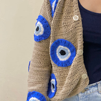 Evil Eye Cotton Cardigan