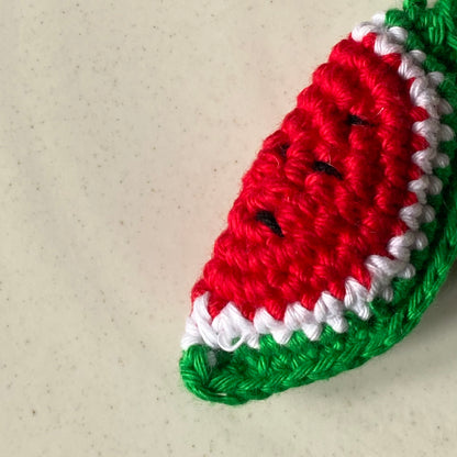 Crochet Watermelon Keychain