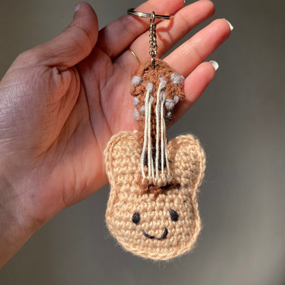 Happy Guitar | Crochet Keychain