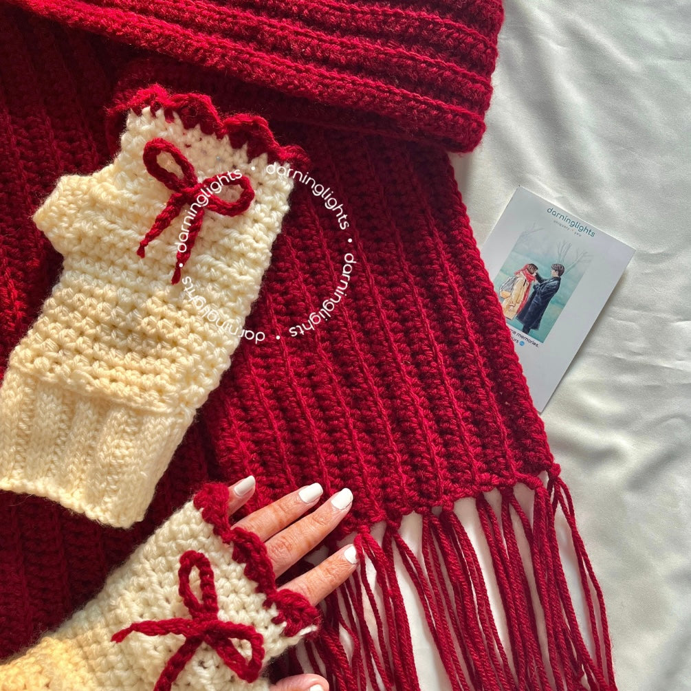 Red Woollen Scarf | Mikasa Inspired | Viral Anime Scarf | Hand-Knitted | Unisex