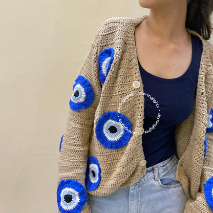 Evil Eye Cotton Cardigan