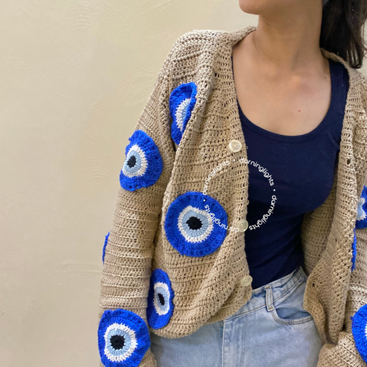 Evil Eye Cotton Cardigan