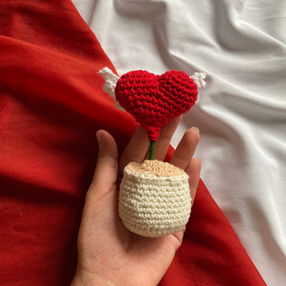 Winged heart pot