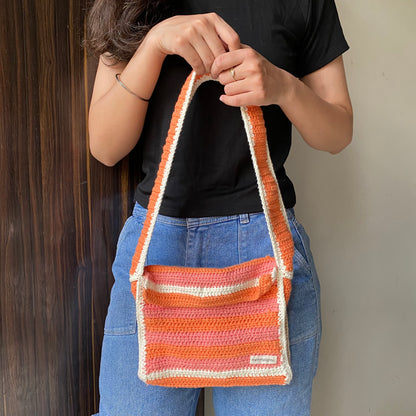 Peach Puff - Crochet Bag