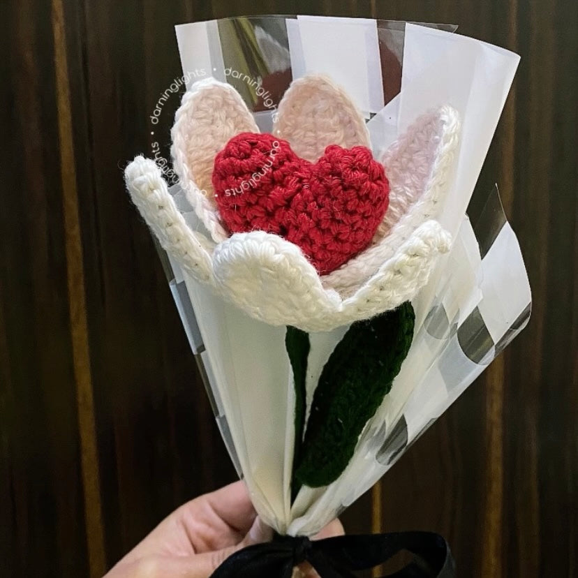 Crochet Heart Tulip