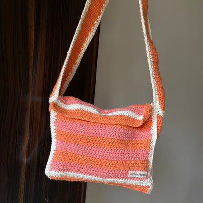 Peach Puff - Crochet Bag