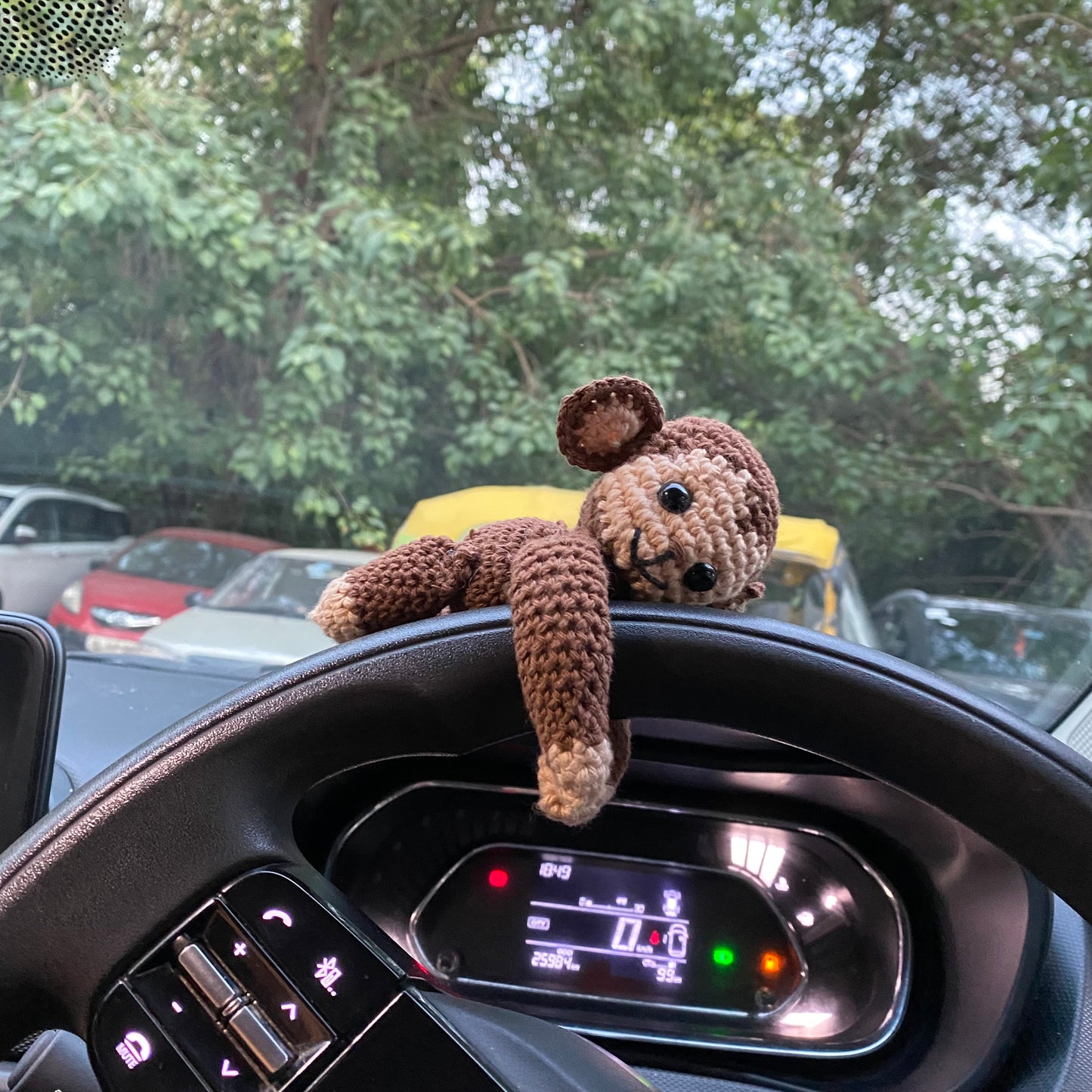 Crochet Monkey | Steering Wheel Hugger