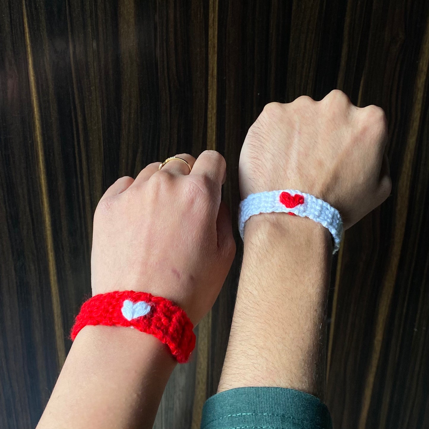 Unbreakable Ties | Crochet Heart Bracelet