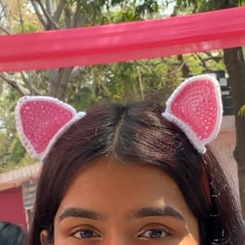 Crochet Cat Ear Hairclip