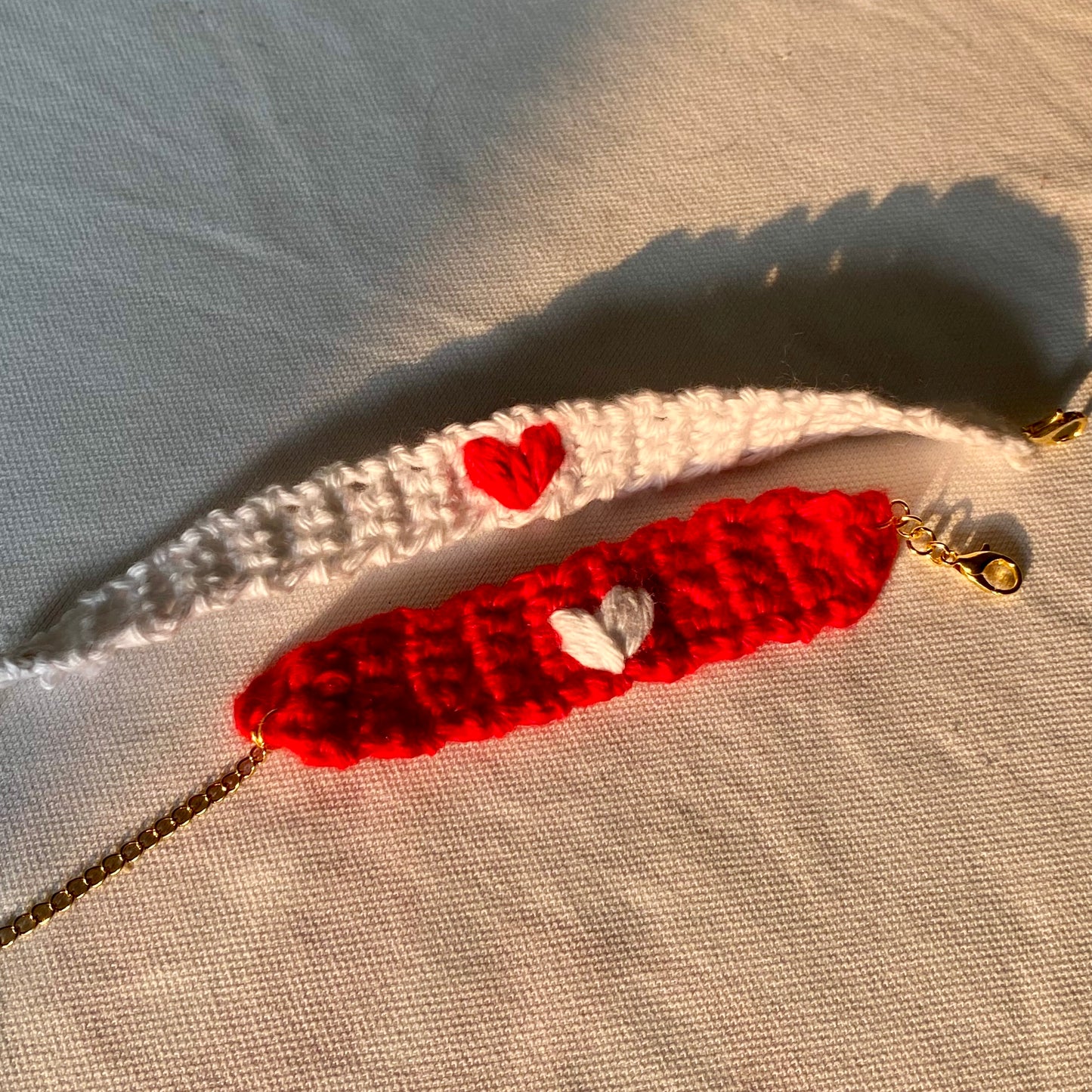 Unbreakable Ties | Crochet Heart Bracelet