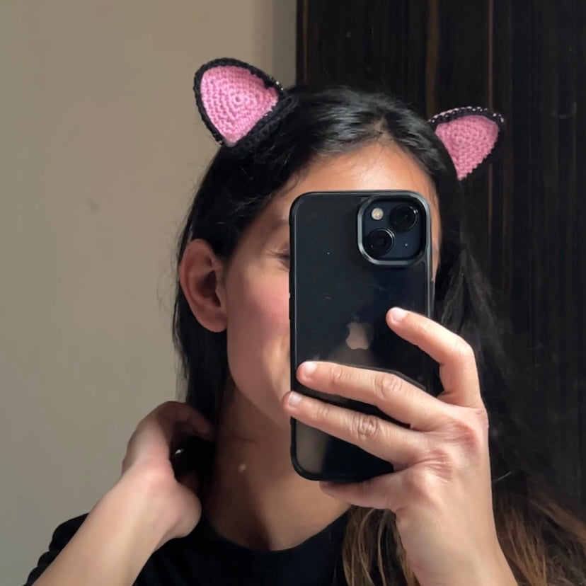 Crochet Cat Ear Hairclip