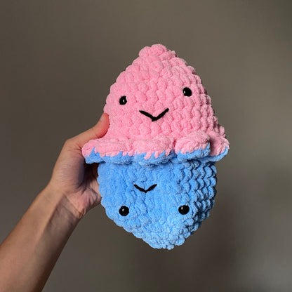 Reversible Octopus Plush | Pink | Blue