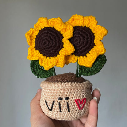 Twin-Sunflower Pot