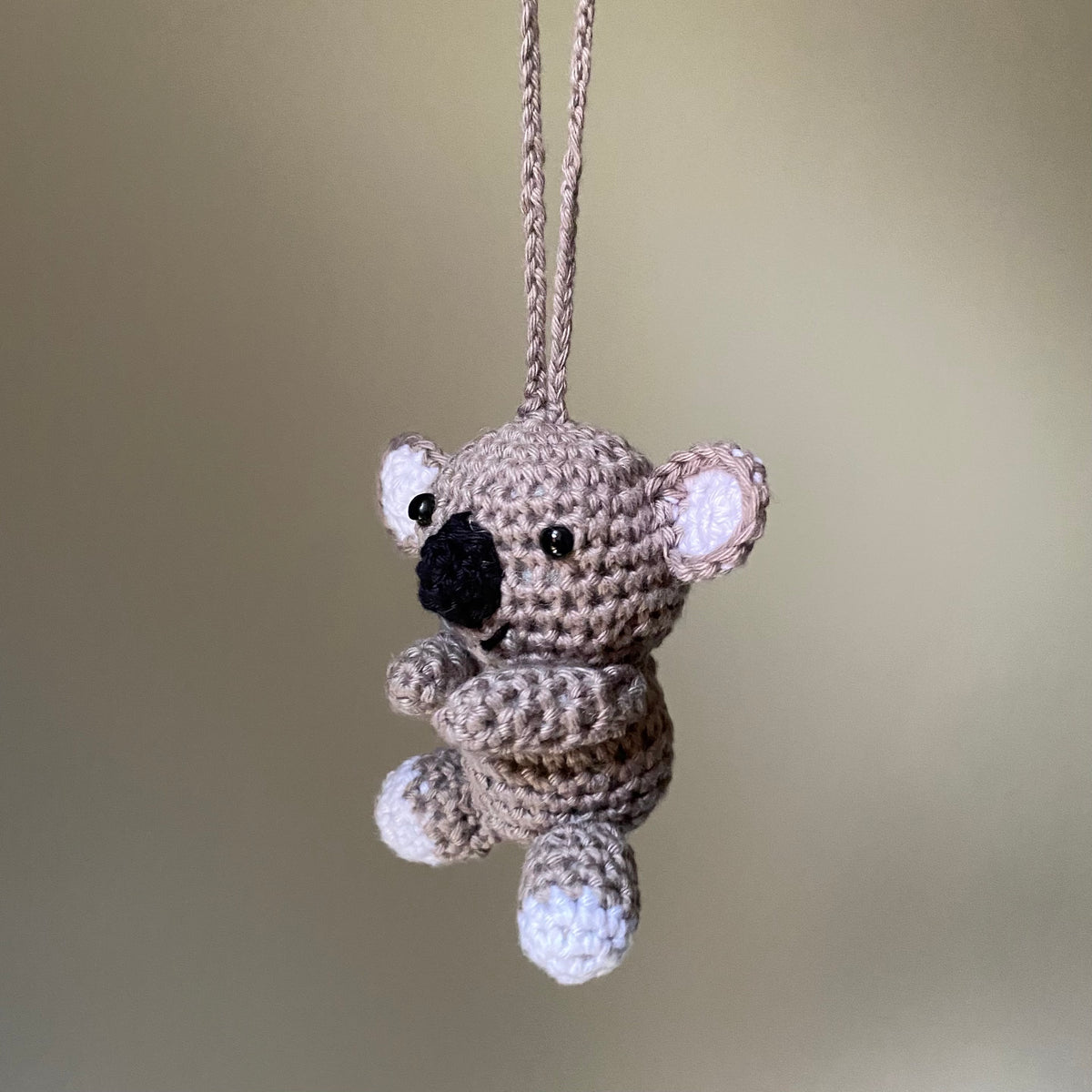 Crochet Koala Car Charm