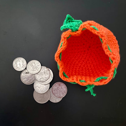 Orange Leafy Mini Bag